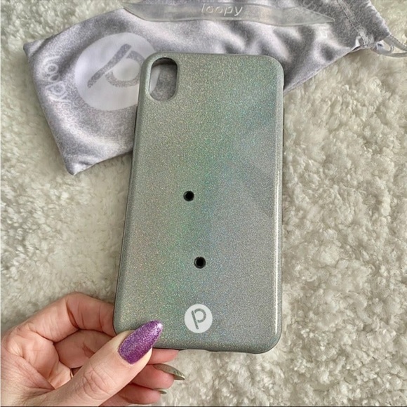 Sparkle Silver Loopy Case (iPhone XS Max) - Picture 3 of 7